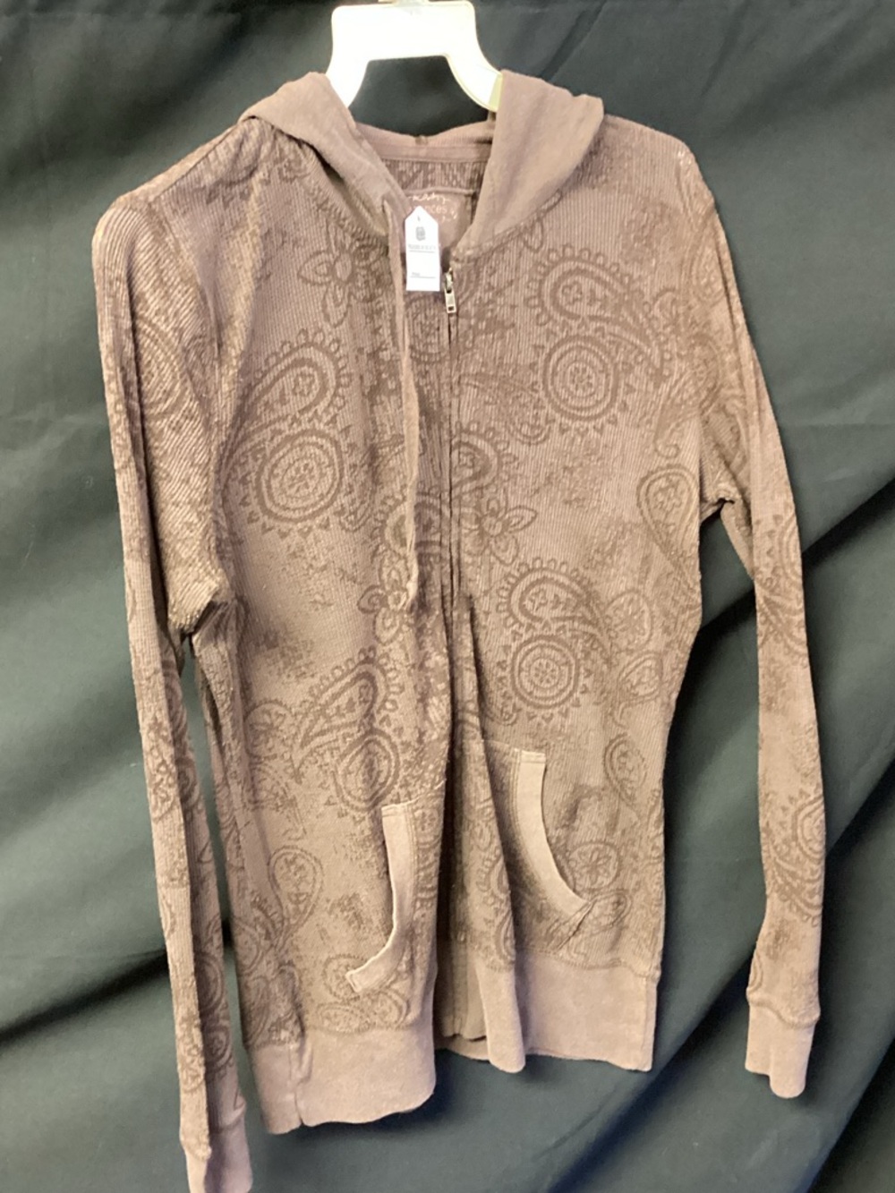 Maurices Brown Zip-Up Hoodie with Subtle Texture